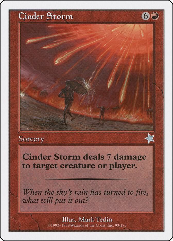 Cinder Storm 93 card from Starter 1999