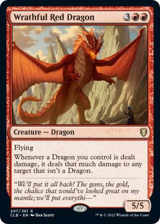Wrathful Red Dragon 207 card from Commander Legends: Battle for Baldur's Gate