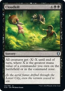 Cloudkill 121 card from Commander Legends: Battle for Baldur's Gate