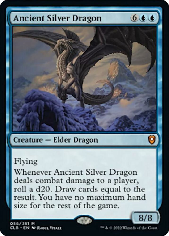Ancient Silver Dragon 56 card from Commander Legends: Battle for Baldur's Gate
