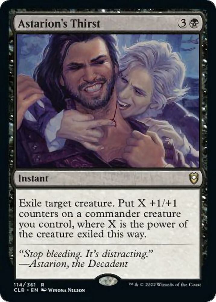 Astarion's Thirst 114 card from Commander Legends: Battle for Baldur's Gate