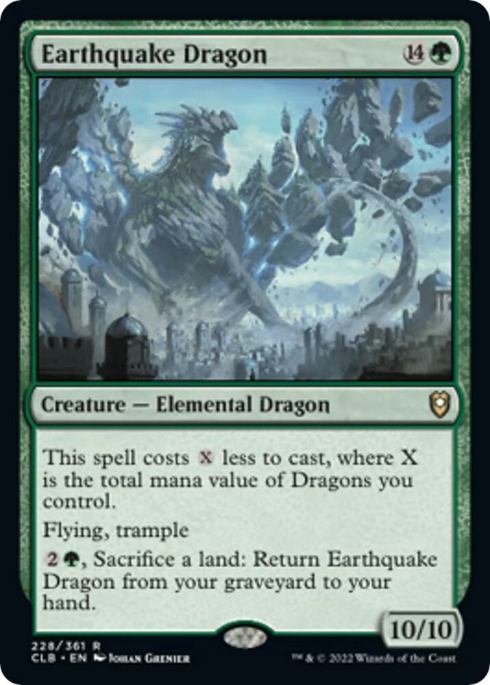 Earthquake Dragon 228 card from Commander Legends: Battle for Baldur's Gate