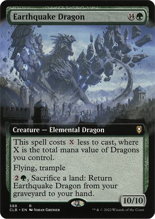 Earthquake Dragon (Extended Art) 588 card from Commander Legends: Battle for Baldur's Gate