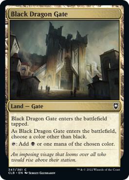Black Dragon Gate 347 card from Commander Legends: Battle for Baldur's Gate