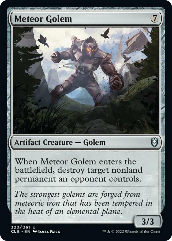 Meteor Golem 323 card from Commander Legends: Battle for Baldur's Gate