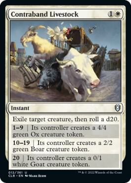 Contraband Livestock 12 card from Commander Legends: Battle for Baldur's Gate