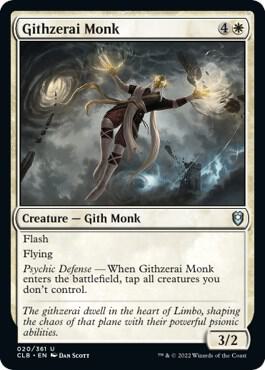 Githzerai Monk 20 card from Commander Legends: Battle for Baldur's Gate