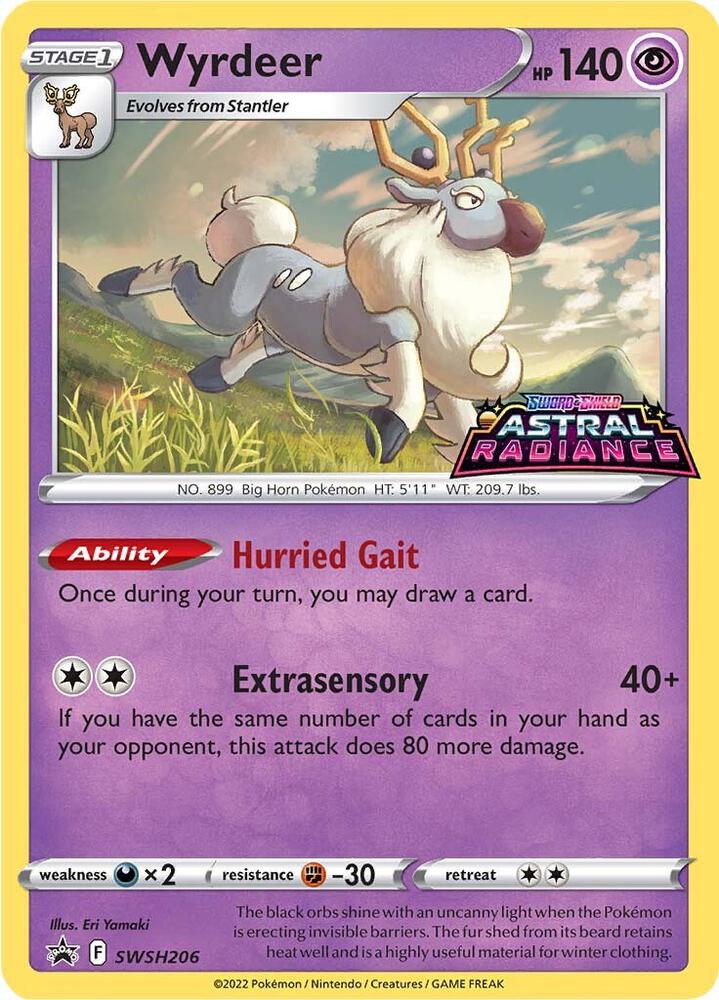 Wyrdeer SWSH206 card from SWSH: Sword & Shield Promo Cards