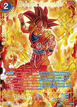 SSG Son Goku, Magnificent Might (SPR) BT17-138 card from Ultimate Squad