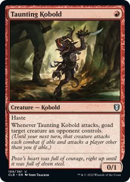 Taunting Kobold 199 card from Commander Legends: Battle for Baldur's Gate