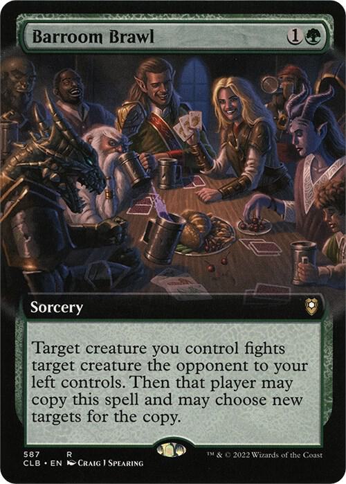 Barroom Brawl (Extended Art) 587 card from Commander Legends: Battle for Baldur's Gate