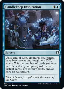 Candlekeep Inspiration 59 card from Commander Legends: Battle for Baldur's Gate