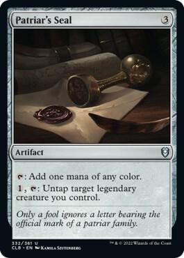 Patriar's Seal 332 card from Commander Legends: Battle for Baldur's Gate
