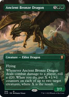 Ancient Bronze Dragon (Borderless) 369 card from Commander Legends: Battle for Baldur's Gate
