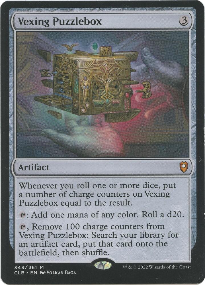 Vexing Puzzlebox 343 card from Commander Legends: Battle for Baldur's Gate