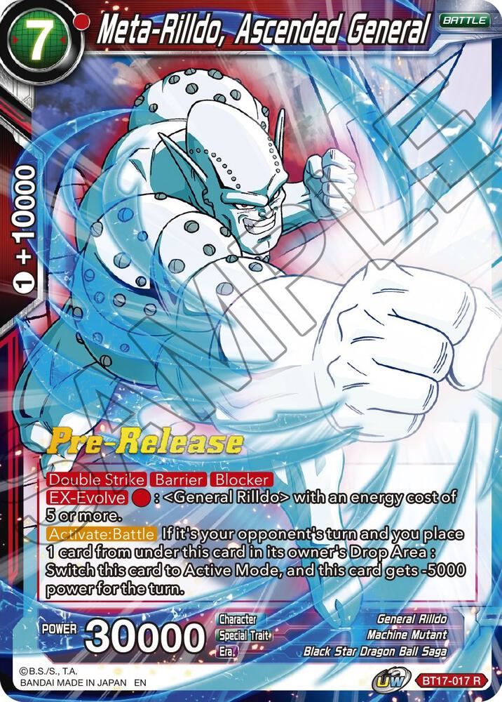 Meta-Rilldo, Ascended General BT17-017 card from Ultimate Squad Pre-Release Cards