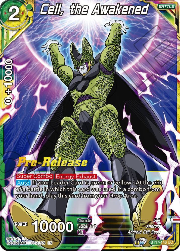 Cell, the Awakened BT17-146 card from Ultimate Squad Pre-Release Cards