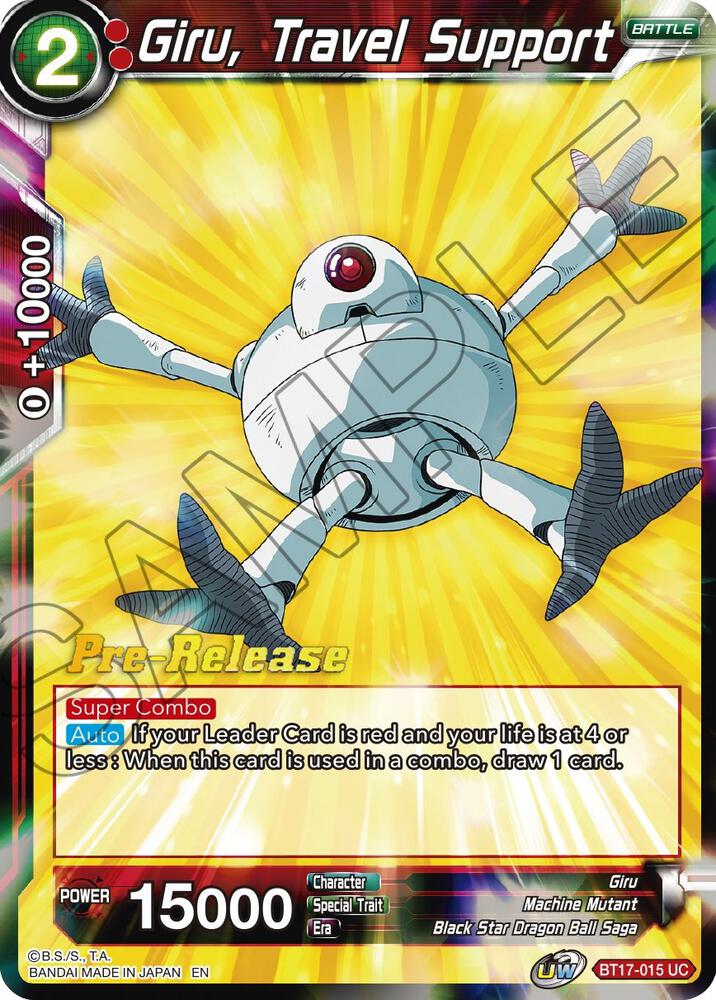 Giru, Travel Support BT17-015 card from Ultimate Squad Pre-Release Cards