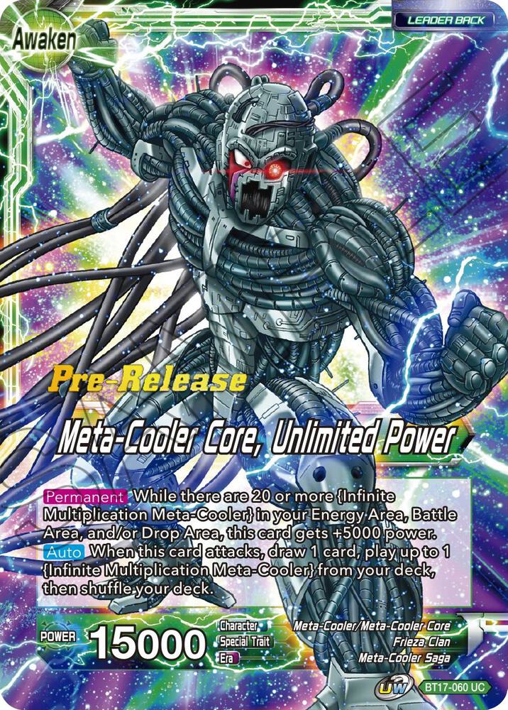Meta-Cooler // Meta-Cooler Core, Unlimited Power BT17-060 card from Ultimate Squad Pre-Release Cards