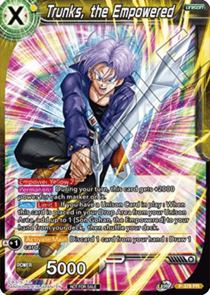 Trunks, the Empowered P-378 card from Promotion Cards