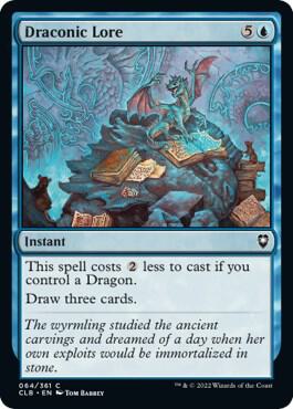 Draconic Lore 64 card from Commander Legends: Battle for Baldur's Gate