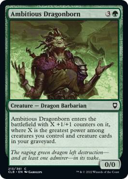 Ambitious Dragonborn 213 card from Commander Legends: Battle for Baldur's Gate