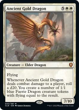 Ancient Gold Dragon 3 card from Commander Legends: Battle for Baldur's Gate