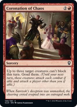Coronation of Chaos 168 card from Commander Legends: Battle for Baldur's Gate