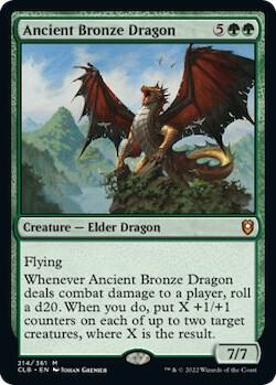 Ancient Bronze Dragon 214 card from Commander Legends: Battle for Baldur's Gate