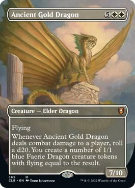 Ancient Gold Dragon (Borderless) 365 card from Commander Legends: Battle for Baldur's Gate