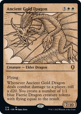 Ancient Gold Dragon (Showcase) 376 card from Commander Legends: Battle for Baldur's Gate