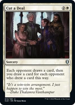 Cut a Deal 14 card from Commander Legends: Battle for Baldur's Gate