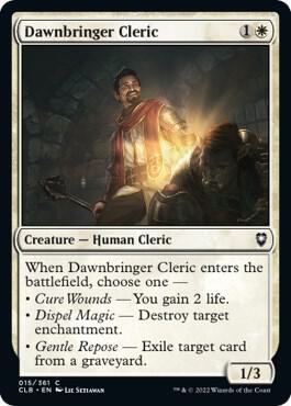 Dawnbringer Cleric 15 card from Commander Legends: Battle for Baldur's Gate