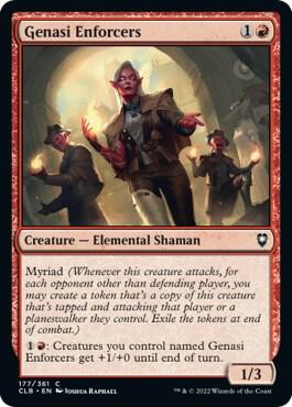 Genasi Enforcers 177 card from Commander Legends: Battle for Baldur's Gate