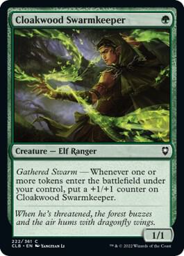 Cloakwood Swarmkeeper 222 card from Commander Legends: Battle for Baldur's Gate