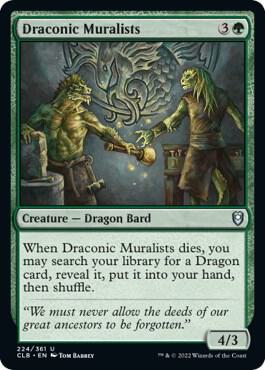Draconic Muralists 224 card from Commander Legends: Battle for Baldur's Gate