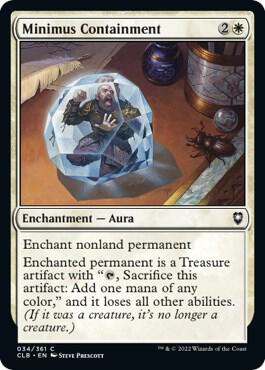 Minimus Containment 34 card from Commander Legends: Battle for Baldur's Gate