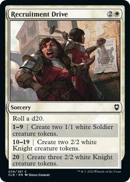Recruitment Drive 38 card from Commander Legends: Battle for Baldur's Gate