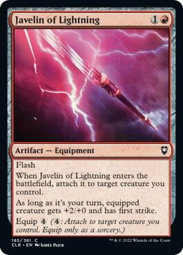 Javelin of Lightning 185 card from Commander Legends: Battle for Baldur's Gate