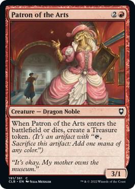 Patron of the Arts 191 card from Commander Legends: Battle for Baldur's Gate