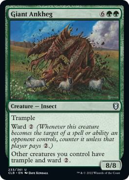 Giant Ankheg 233 card from Commander Legends: Battle for Baldur's Gate
