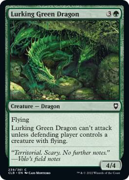 Lurking Green Dragon 239 card from Commander Legends: Battle for Baldur's Gate