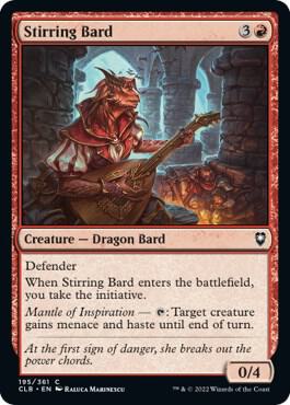 Stirring Bard 195 card from Commander Legends: Battle for Baldur's Gate