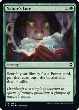 Nature's Lore 244 card from Commander Legends: Battle for Baldur's Gate