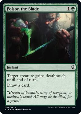 Poison the Blade 248 card from Commander Legends: Battle for Baldur's Gate