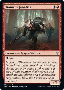 Tiamat's Fanatics 202 card from Commander Legends: Battle for Baldur's Gate