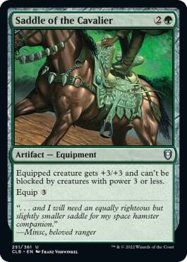 Saddle of the Cavalier 251 card from Commander Legends: Battle for Baldur's Gate