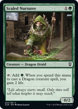 Scaled Nurturer 252 card from Commander Legends: Battle for Baldur's Gate