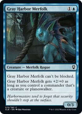 Gray Harbor Merfolk 75 card from Commander Legends: Battle for Baldur's Gate