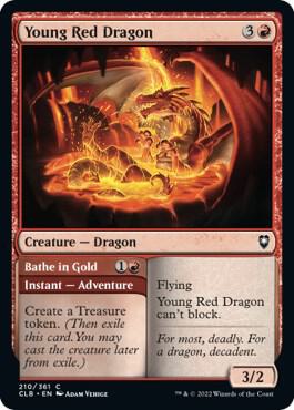 Young Red Dragon 210 card from Commander Legends: Battle for Baldur's Gate